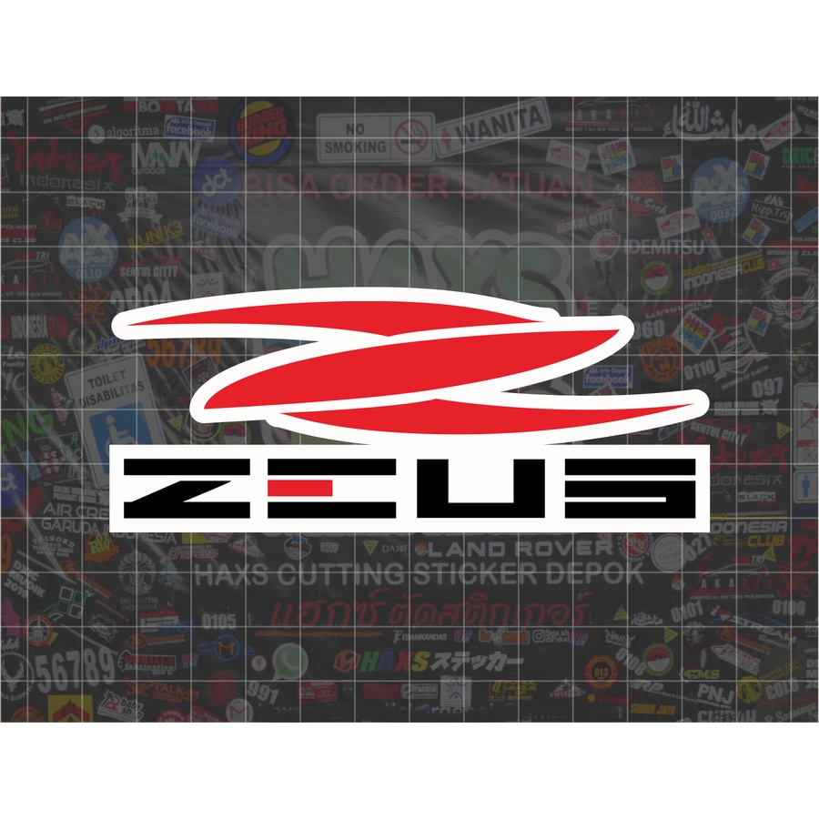 Cutting Sticker Zeus Ukuran 11 Cm Untuk Motor Mobil
