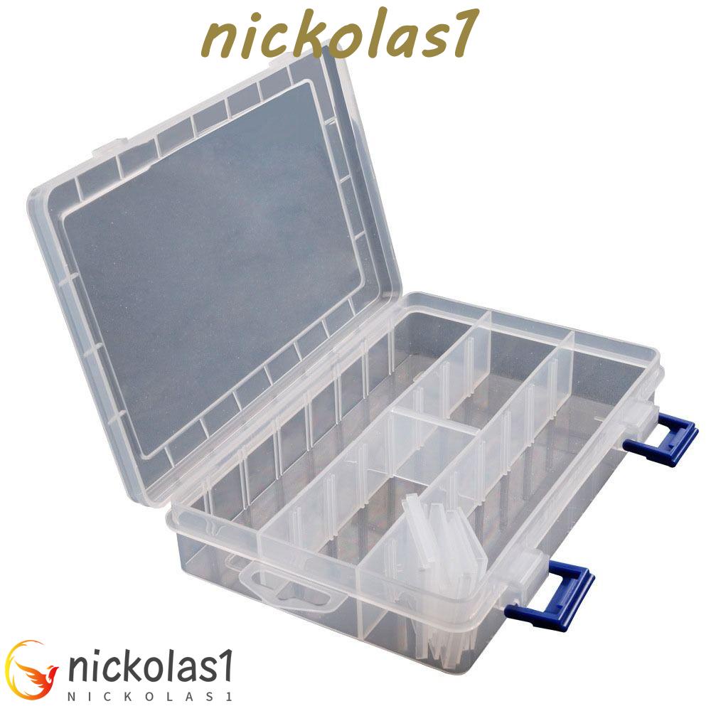 Nickolas1 Lure Box Portable Clear Kotak Penyimpanan Fishing Tackle Box Umpan Aksesoris Hook Case Lure Storage Box Tempat Penyimpanan