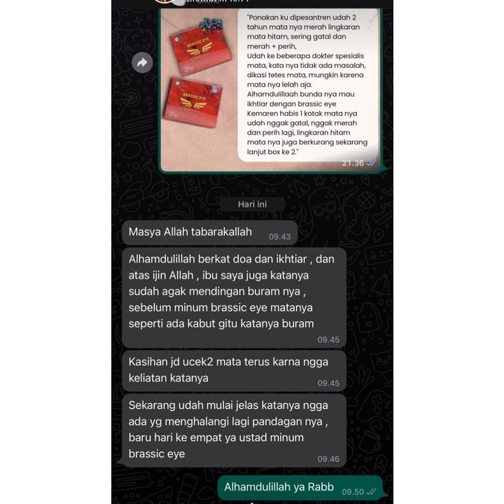 Paket 3 Botol Brassic Eye Original 100% Kesehatan Mata
