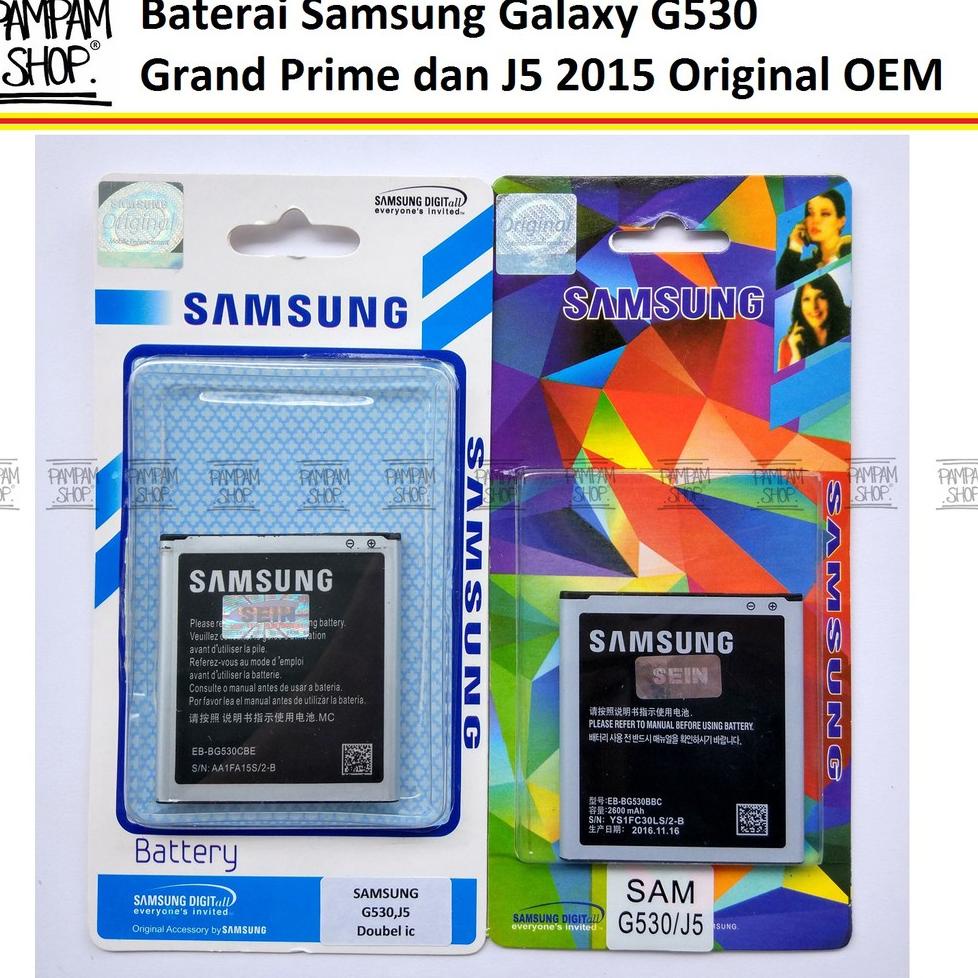 TKU.25Ja23q ‣ Baterai Samsung Galaxy Grand Prime G530 J5 2015 J500 A2 Core A260 Original OEM Batrai 