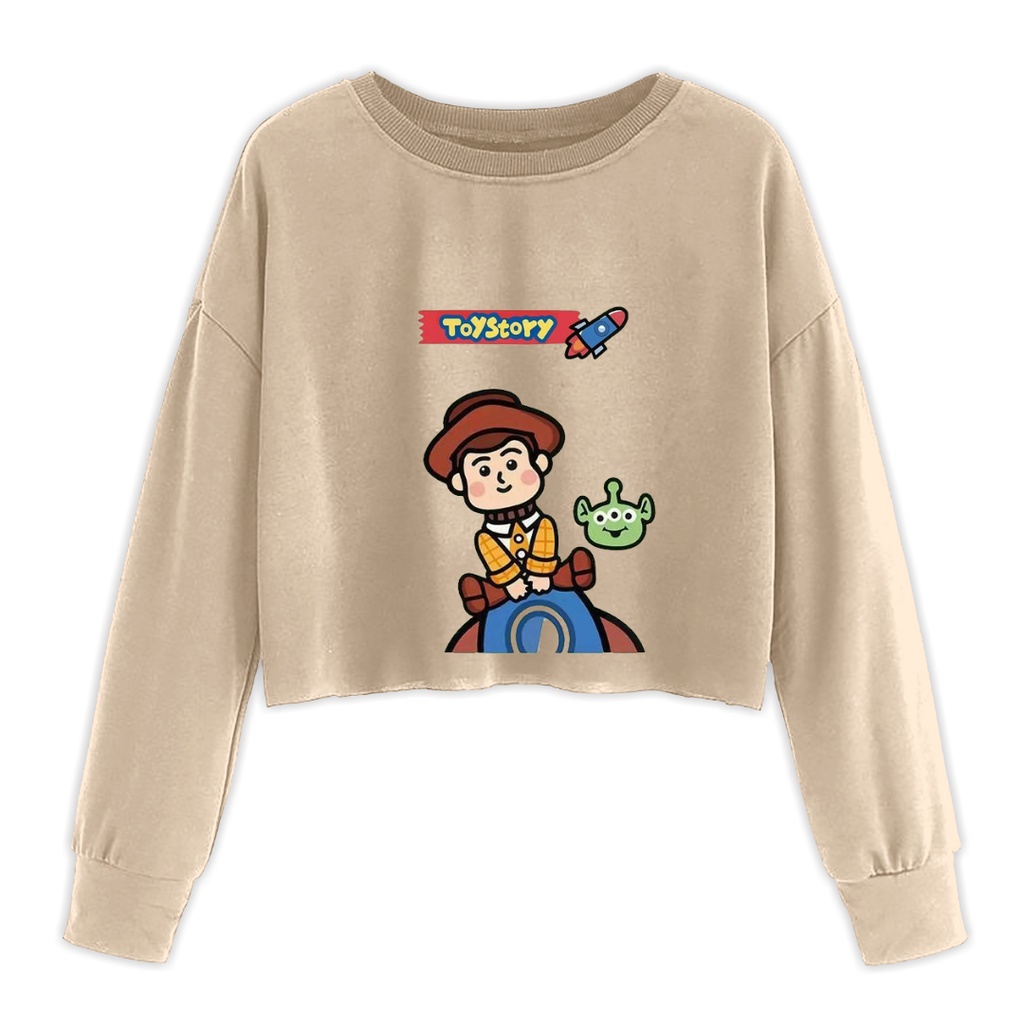 ALIEN TOY STORY SWEATER CROP WANITA GAWA