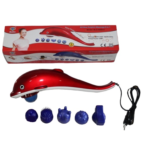 Alat Pijat DOLPHIN MASSAGER 6 IN 1 / Alat Pijat Elektrik Serbaguna Dolphin 6  Mata Pijat