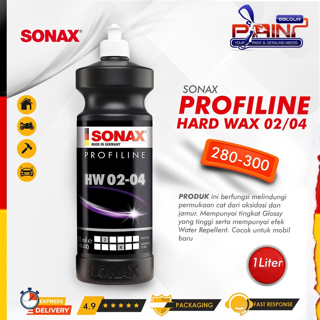 SONAX Profiline HW 02 04 280-300 Wax Liquid 1L pengkilap Mobil Motor