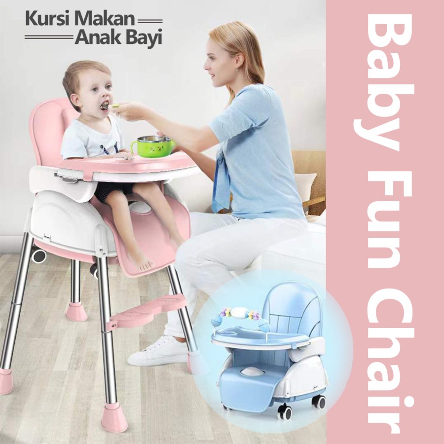 Kursi Makan Bayi / Kursi makan bayi Space Baby / Kursi makan bayi Lipat / Baby chair Kursi Makan Bayi / Baby chair / Baby Chair bisa dipisah 6~36 bulan warna biru...