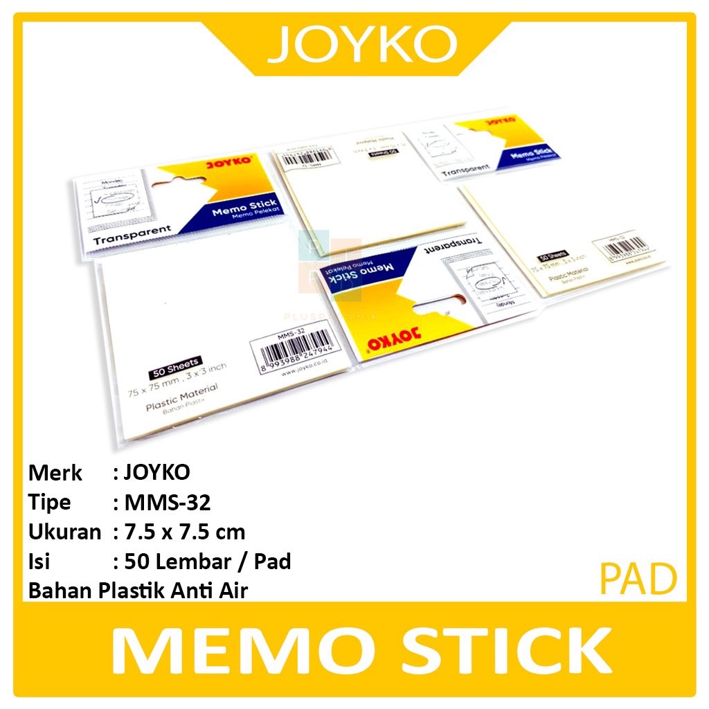 

JOYKO - Memo Stick Plastik MMS-32 Transparant - Pad