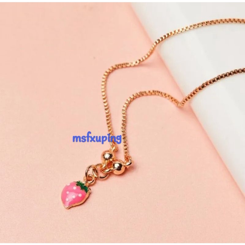 Kalung Xuping Anak Model Strawberry Pink Cantik