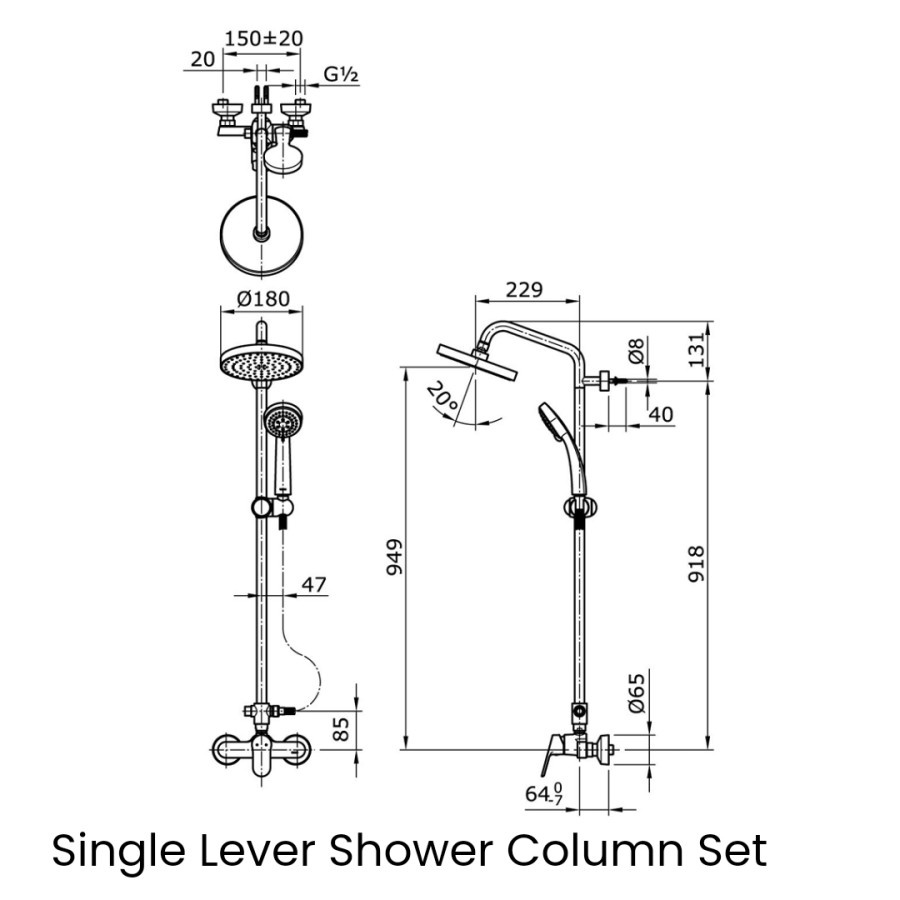 Shower tiang TOTO TX492 SUN