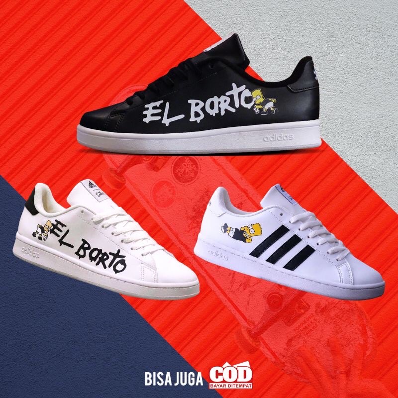 FLASH SALE SEPATU ADIDAS GRAND COURT X EL BORTO ORIGINAL MADE IN INDONESIA