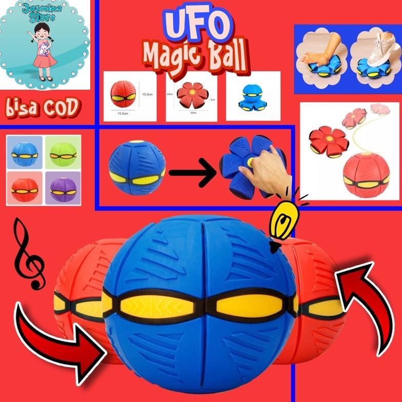PRODUK- BOLA UFO BOLA TERBANG INJAK LEMPAR LED/BOLA LAMPU LED FLEKSIBEL/MAGIC BALL MAINAN ANAK VIRAL