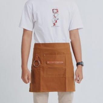 Apron waiters celemek apron setengah badan pria wanita - Hitam