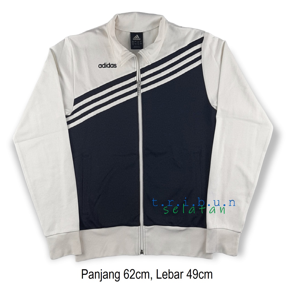ADIDAS Sweater Hoodie Tracktop Jaket Putih Gading