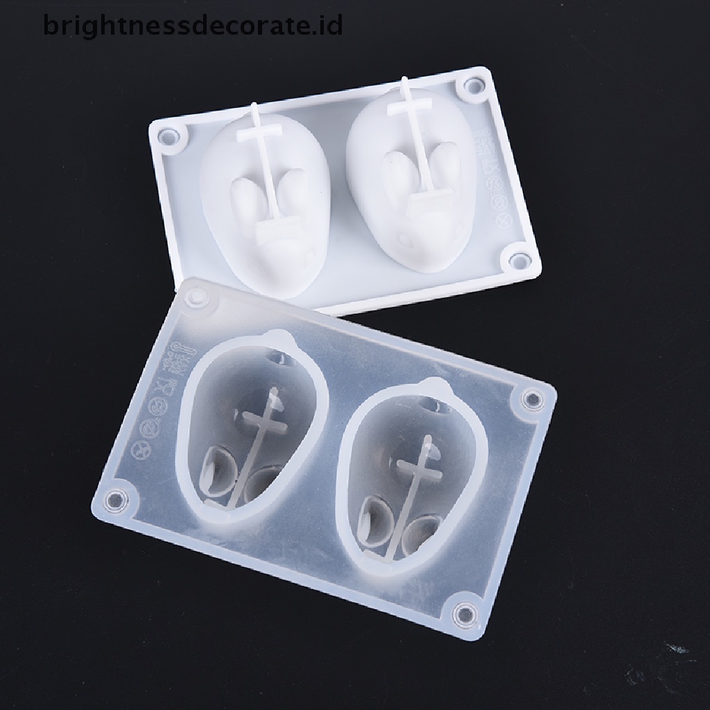 [Birth] Cetakan Kelinci Paskah 3D Tinggi Fleksibel Silikon Mousse Dessert Jelly Cetakan Kue [ID]