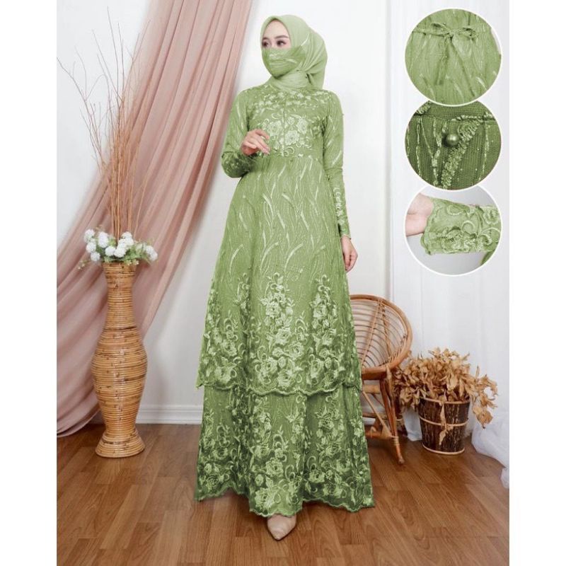 GAMIS NABIRA MODEL MALAYSIA/GAMIS BUSUI/MAXI TILE TINGKAT/GAMIS KONDANGAN/GAMIS FULL BRUKAT/GAMIS BU