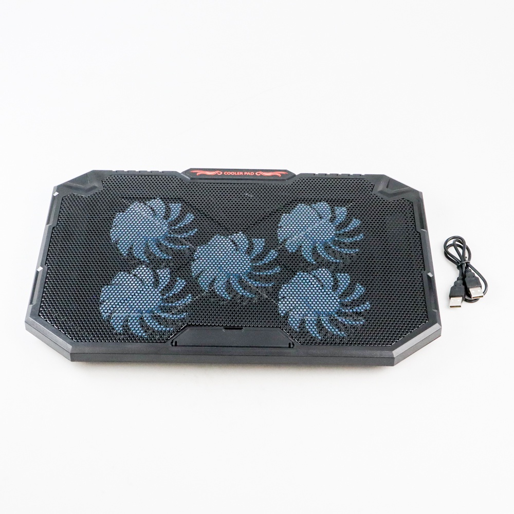 Cooling Pad 17 Inch RGB 1400 RPM 5 Fans - YL-018 - Black