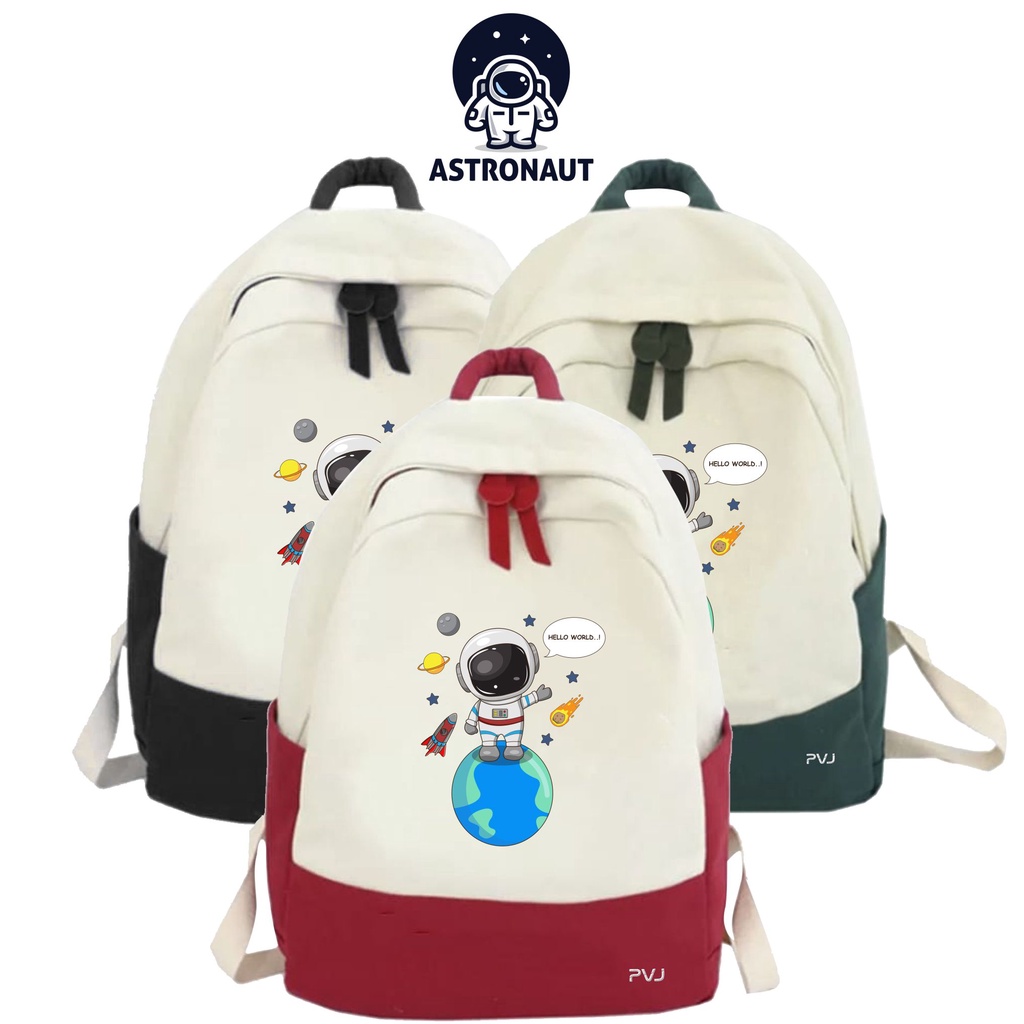 PVJ - Tas Ransel Sekolah Anak Laki-Laki Karakter Astronot Galaxy