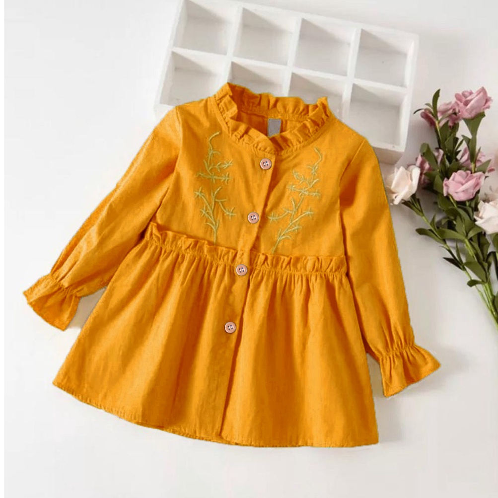 KALILA - SILVER TWIG Dress Baju Anak Perempuan Umur 1 -5 Tahun / Bahan Katun