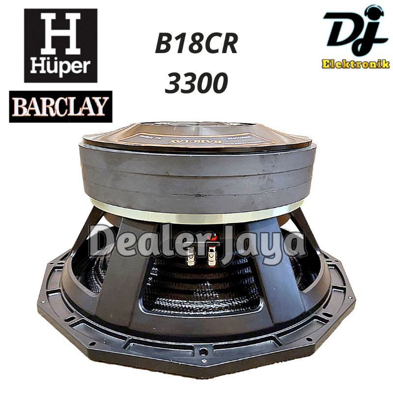 Speaker Komponen Huper Barclay B18CR3300 / B 18 CR 3300 / B18 CR3300 - 18 inch (CARBON) 3 Triple Mag