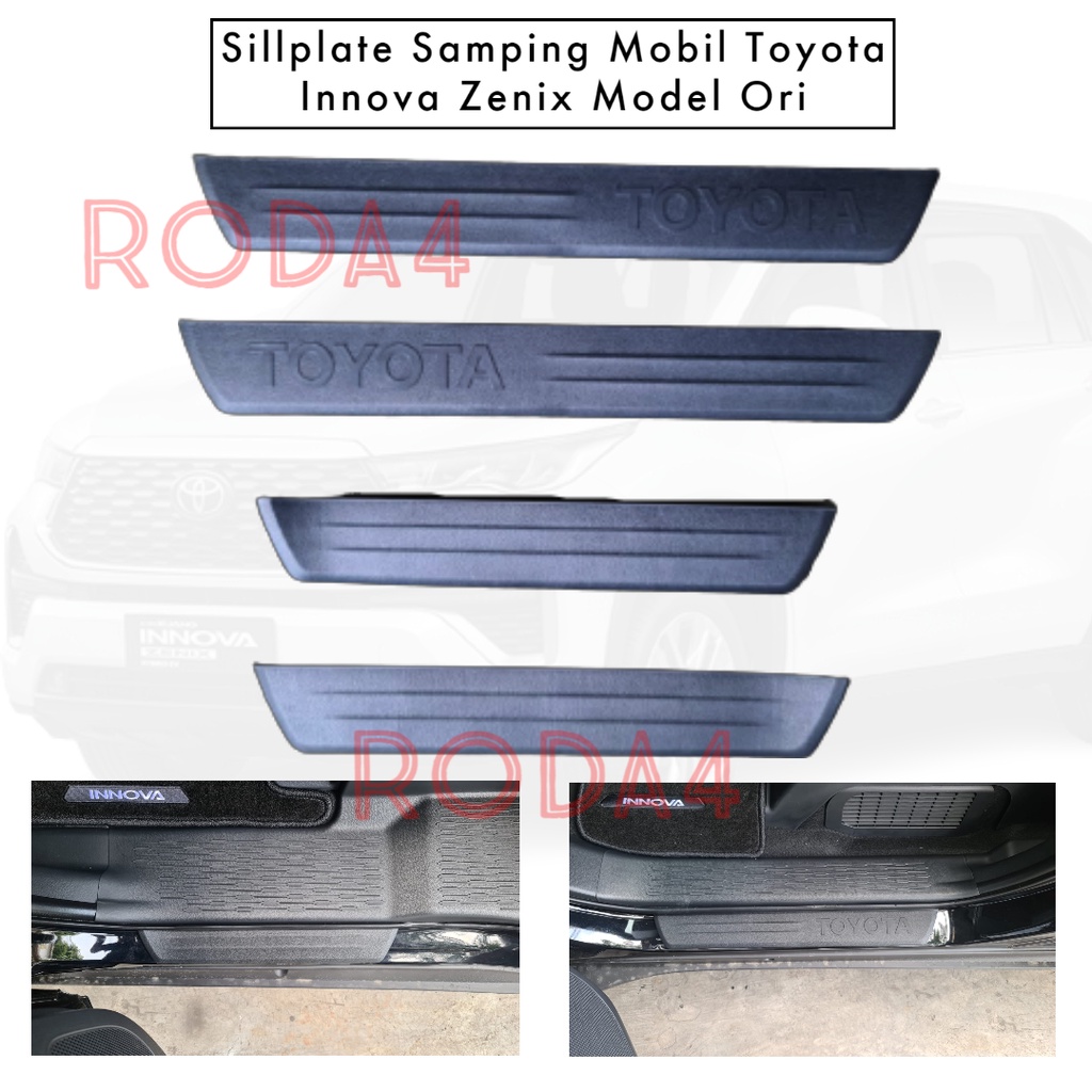 Sillplate Samping Innova Zenix 2023 Pelindung Pintu Mobil 2024 Sill Plate Pijakan Model Ori