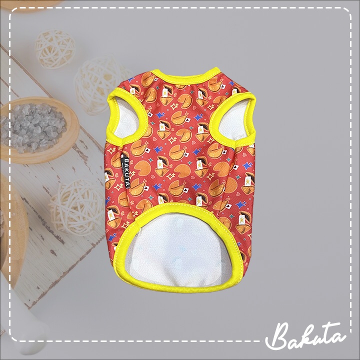 Baju Kucing Tank Edisi Gong Xi Fa Cai Fortune Cookie Tank Lucu Untuk Kucing dan anjing / Baju Kucing Termurah Size XS-XXL / Baju Kucing Tangerang