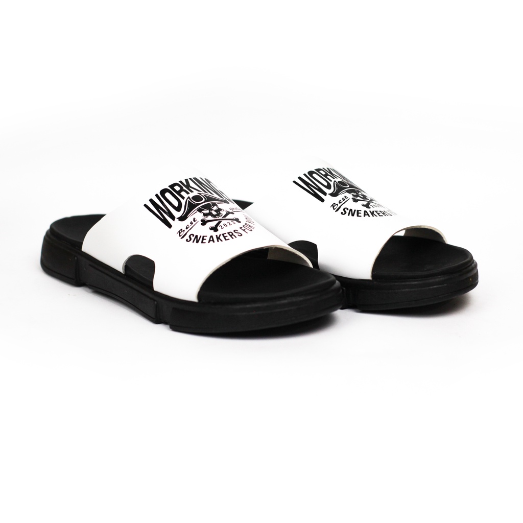 Sandal Selop Kulit Pria Working R-15 Terbaru Sandal Slide Pria