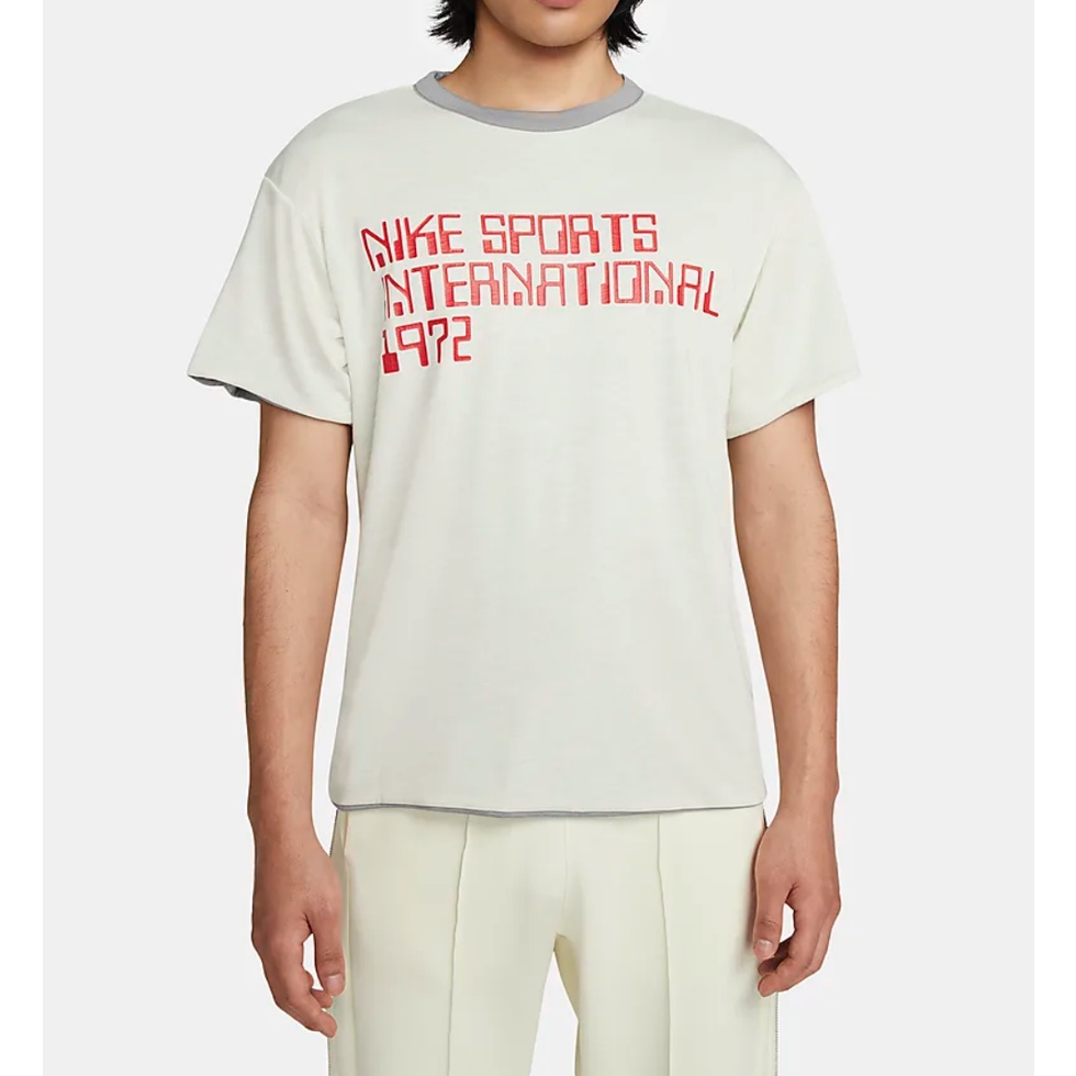 Nike NSW Circa Grey Abu Reversible T-Shirt Kaos Bolak Balik 2 Sisi