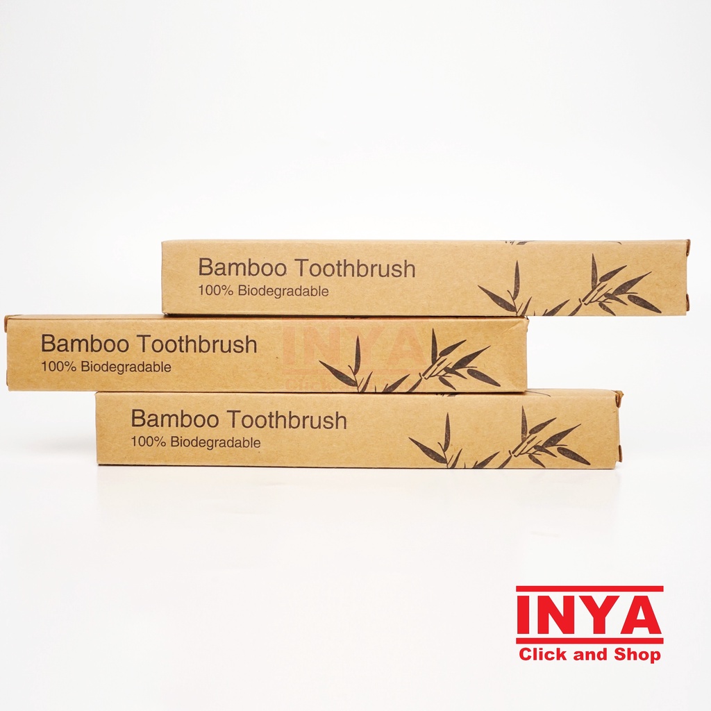 SIKAT GIGI BAMBU NATURAL BAMBOO TOOTHBRUSH 100% BIODEGRADABLE