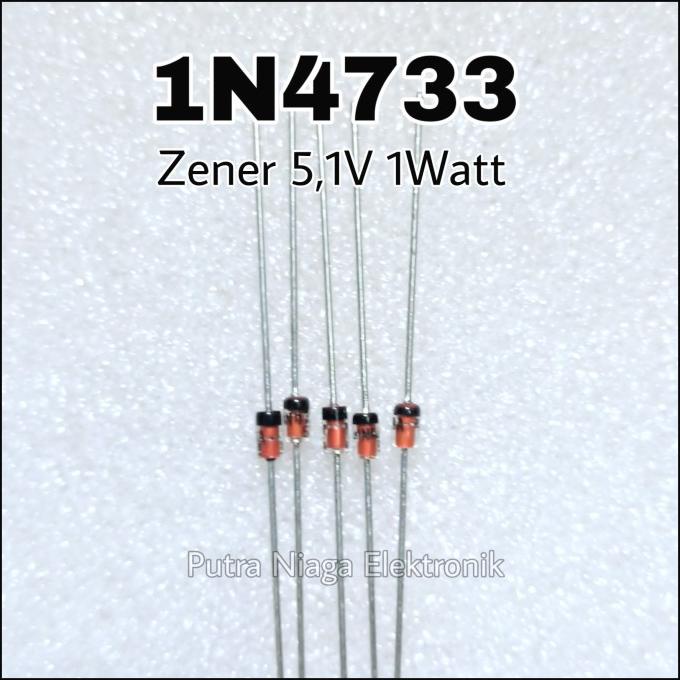 Zener 1N4733 1W 5.1V Dioda IN4733 1Watt 5,1V 5V1 putr4n14 Juara