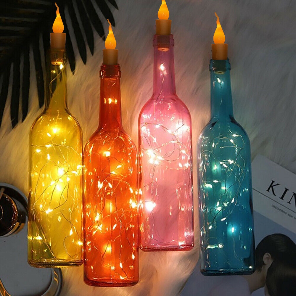 Produk Dekorasi Natal/6Kaki Botol Wine Stopper Lilin Indoor &amp; Outdoor Dengan Lampu String Tembaga Xmas Halloween Home Decorative Light/Hot Sale