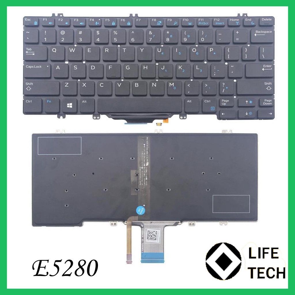 Keyboard Laptop DELL Latitude 5280 E5280 5288 E5288 5289 E5289 5290 E5290 7280 7289 E7289 7390 BACKLIGHT BACKLIT