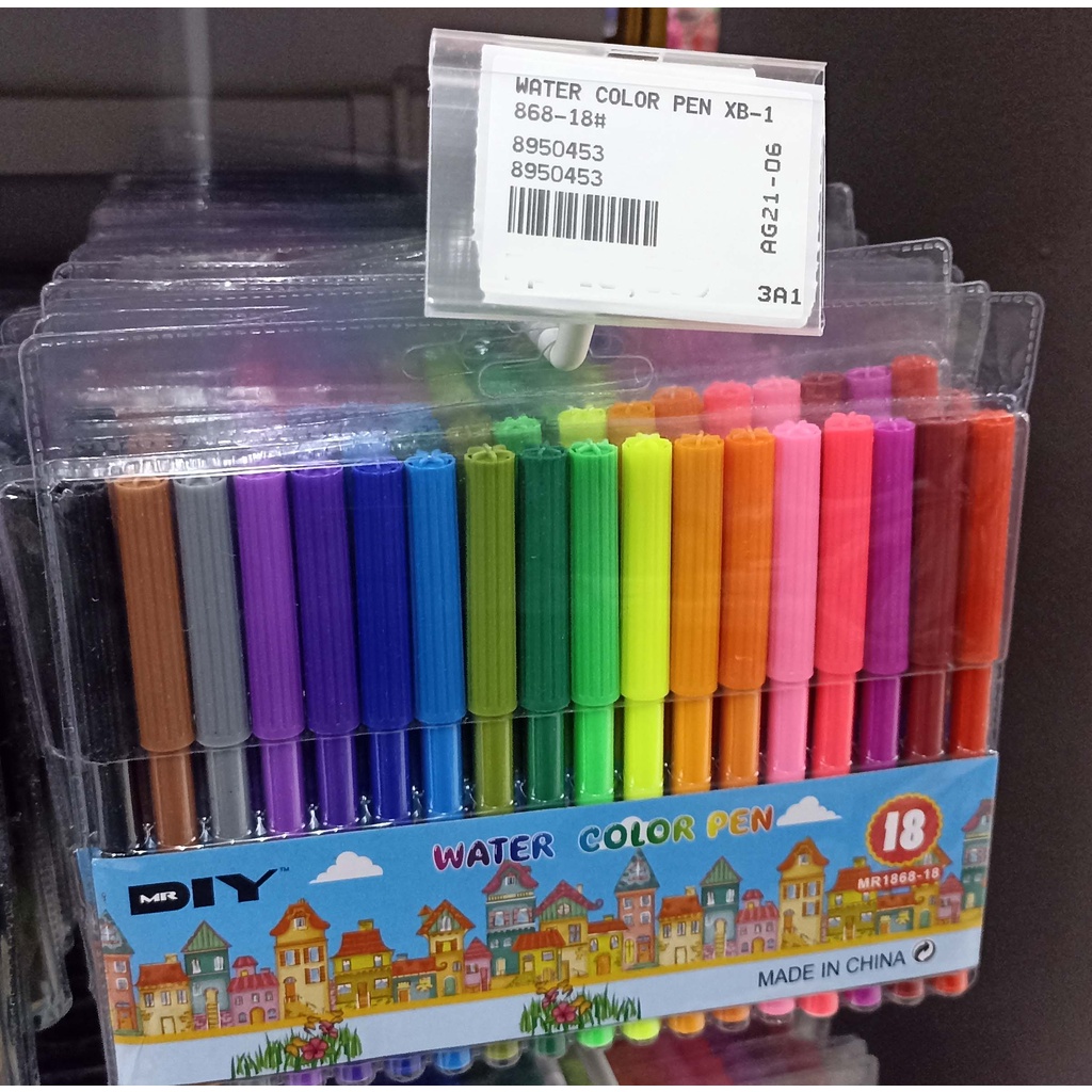 

SPIDOL WARNA WATER COLOR PEN 18 WARNA 8950453