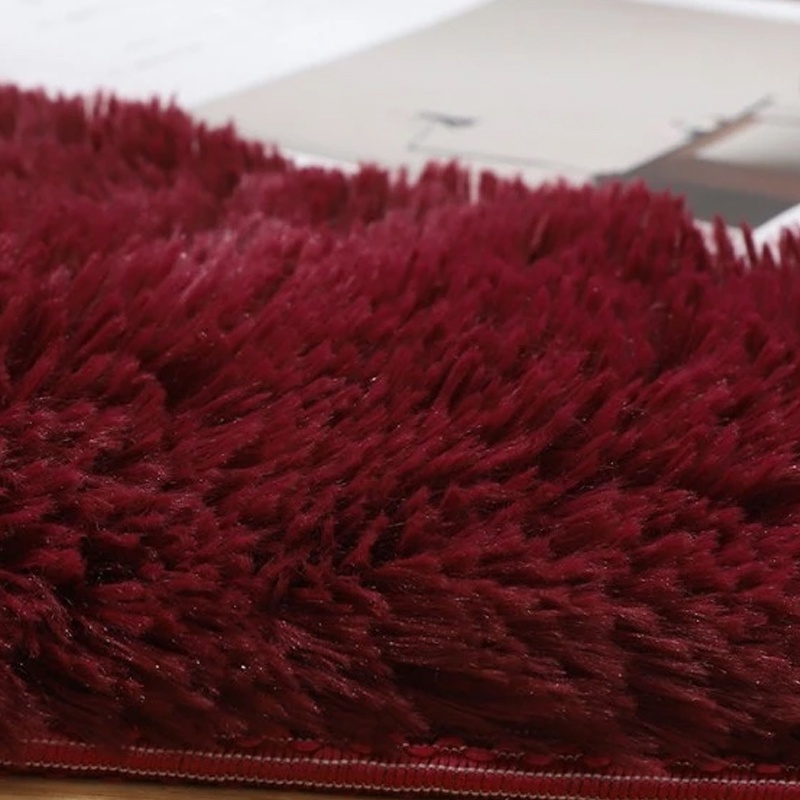 karpet bulu ukuran 150 x 100cm tebal keseluruhan polos Karpet Bulu Tebal Murah / Karpet Bulu Kekinian Minimalis / Karpet Bulat BerMotif Karpet Bulu Lantai Polos Lembut /Karpet Bulu Korea Halus