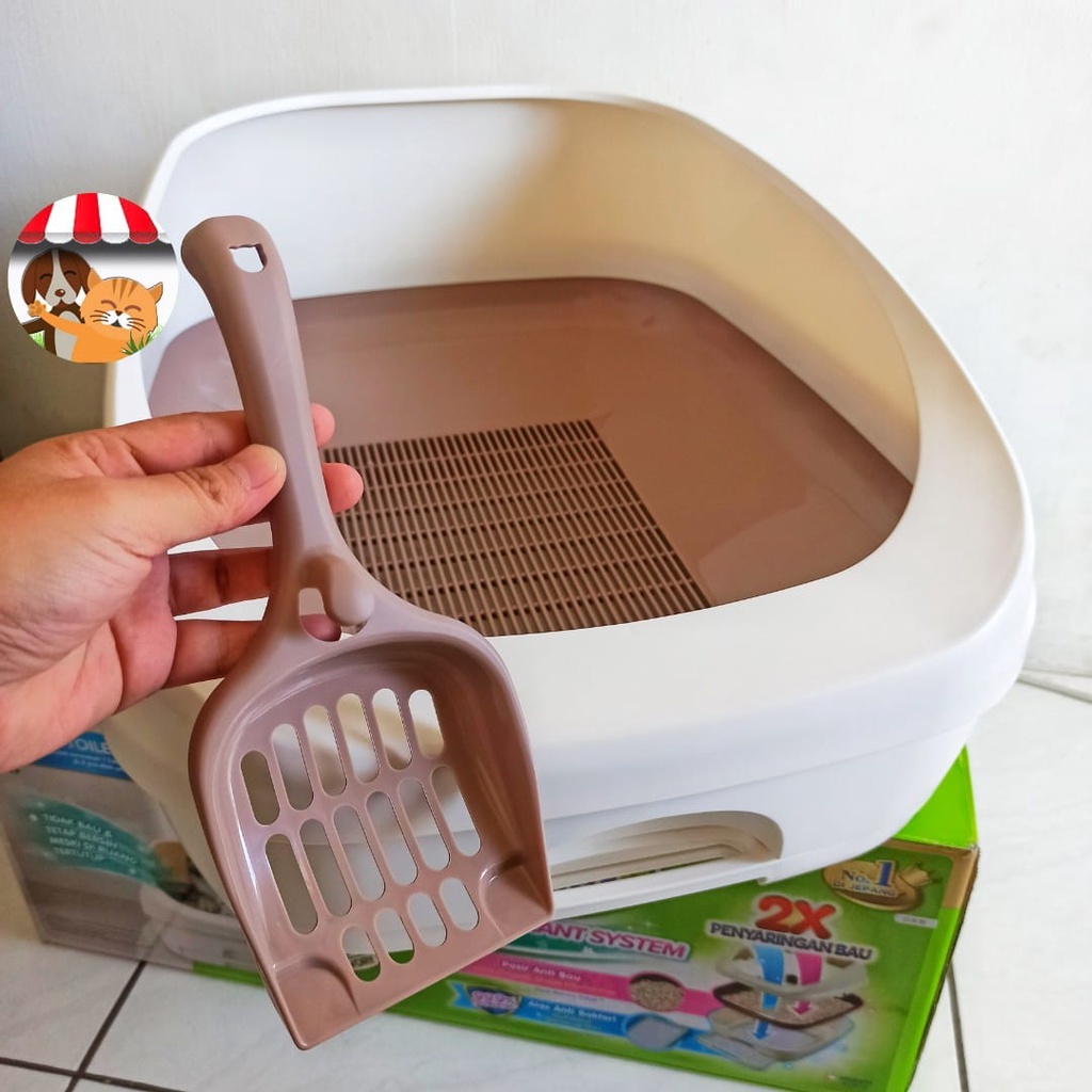 Unicharm Pet Deo Toilet Kucing Open Top Set - Bak Pasir Kucing 1 set