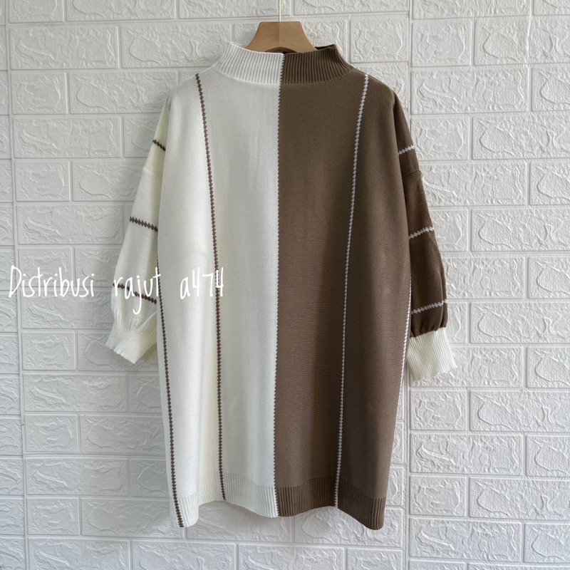 FADILLAH OVERSIZE TOP ATASAN KALONG RAJUT WANITA OVERSIZED