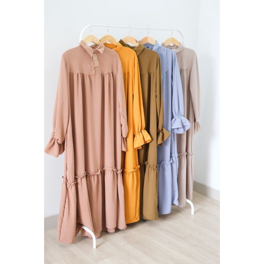 Queena Dress crincle kekinian