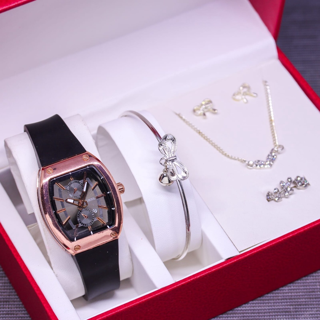 BEST SELLER JAM TANGAN FS WANITA TALI W95 RUBBER TANGGAL AKTIF BODY KOTAK DM 3.3CM FREE BOX ACC &amp; BATERAI || JAM TANGAN FASHION WANITA JAM TANGAN CEWEK MURAH