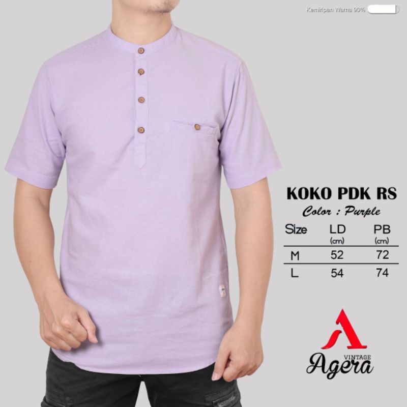 BAJU KEMEJA KOKO KEMKO PRIA LENGAN PENDEK NEW COLOR SOFT COTTON ORIGINAL TERBARU BY AGERA SAJUAK 2