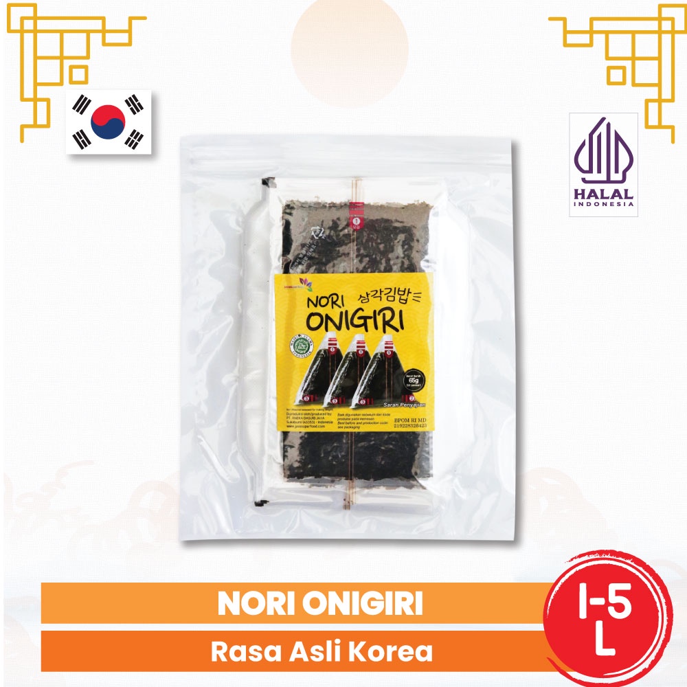 

KC. NORI ONIGIRI | Nori Wrapper Khusus Bungkus Nori Triangle / Sushi Nori (ISI 1 & 5 Lembar)