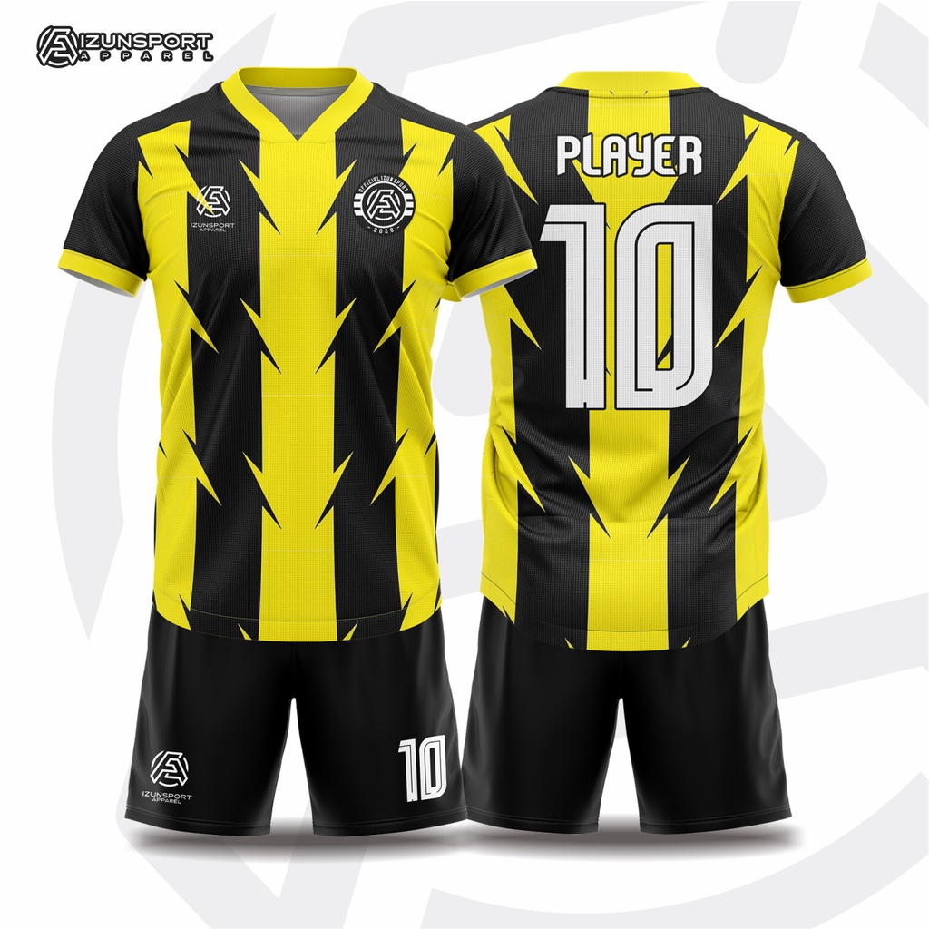 setelan jersey full printing sepakbola futsal custome satuan warna kuning 0.8