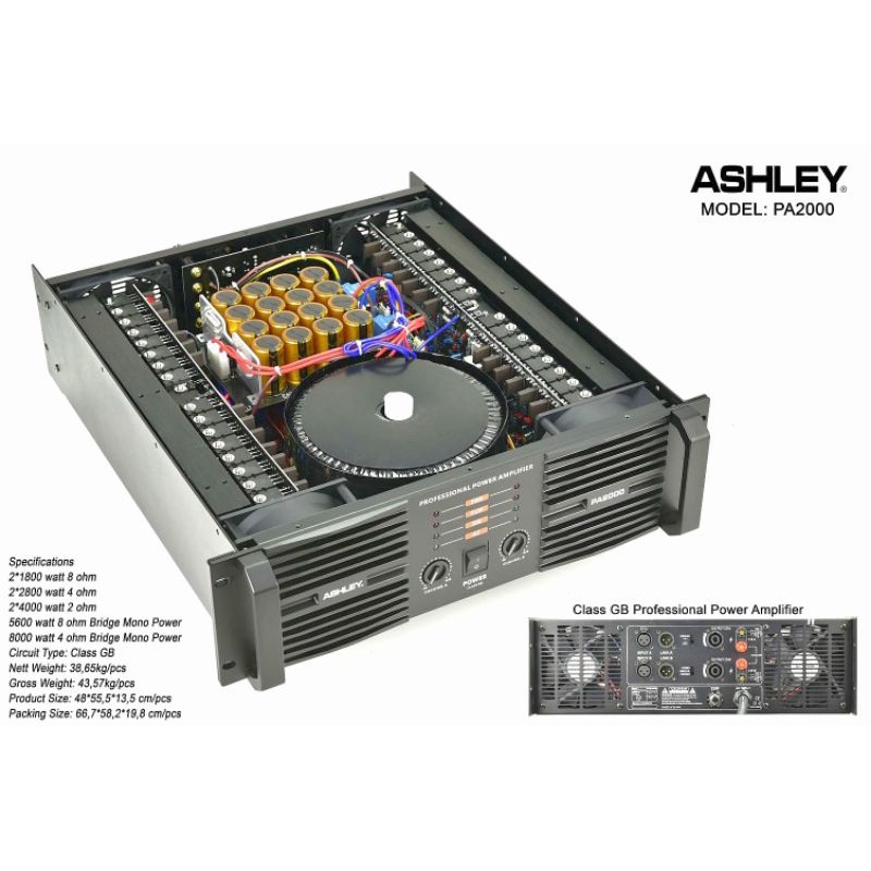 Power Ashley PA 2000 Original Amplifier Ashley Class GB