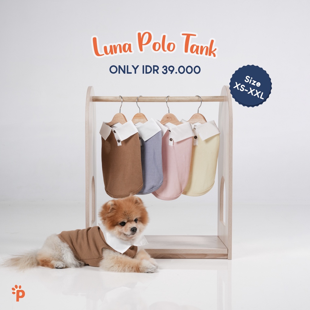 PAWLOVIN - Baju Kucing dan Baju Anjing Luna Polo Top