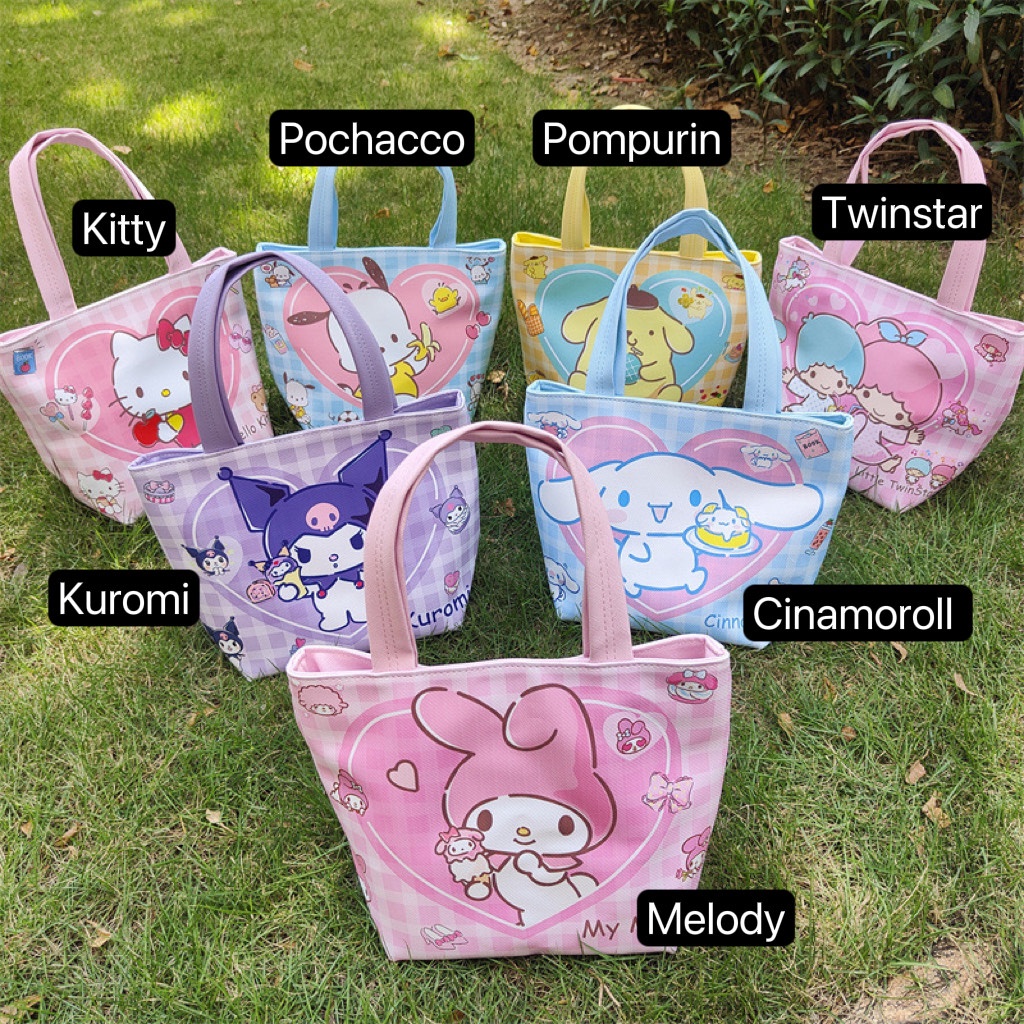 Tas Tote sanrio TL029 kuromi cinamoroll melody kitty hand bag