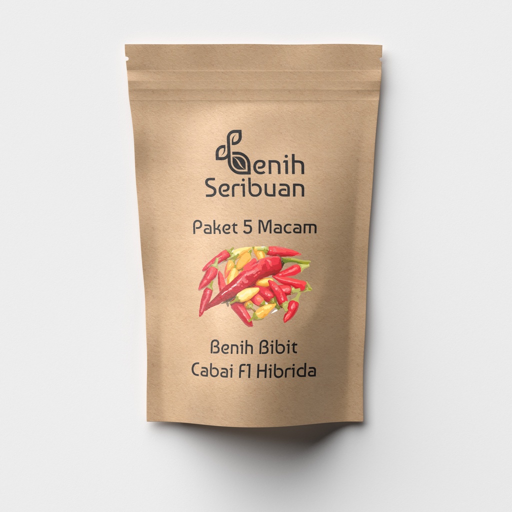 Benih Seribuan - Paket 5 Macam Bibit Cabe Rawit F1 Hibrida Sayuran Cabai Tahan Hama