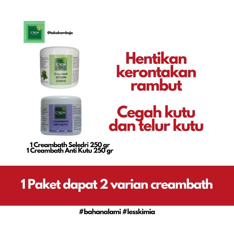 Creambath Penumbuh Rambut dan Creambath Anti Kutu 250 gr Paket Mom n Kids 1 Penumbuh Rambut Rontok P