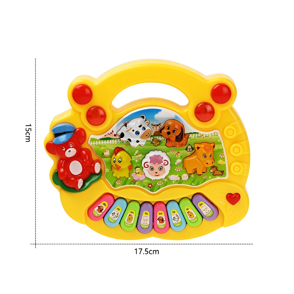 Animal Farm Piano Mainan Anak | Alat Musik Anak Anak Laki Laki Perempuan | Edukasi Music Player