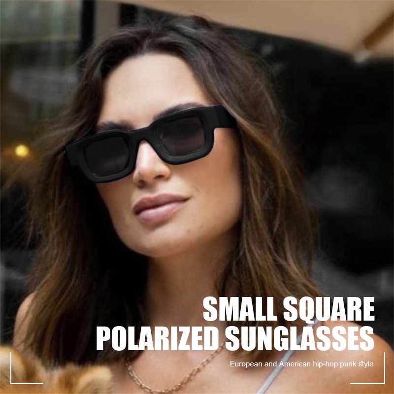 COD❤️Kacamata Hitam UV400 Bingkai Kecil Persegi Gaya Vintage Untuk Pria Dan Wanita- cl