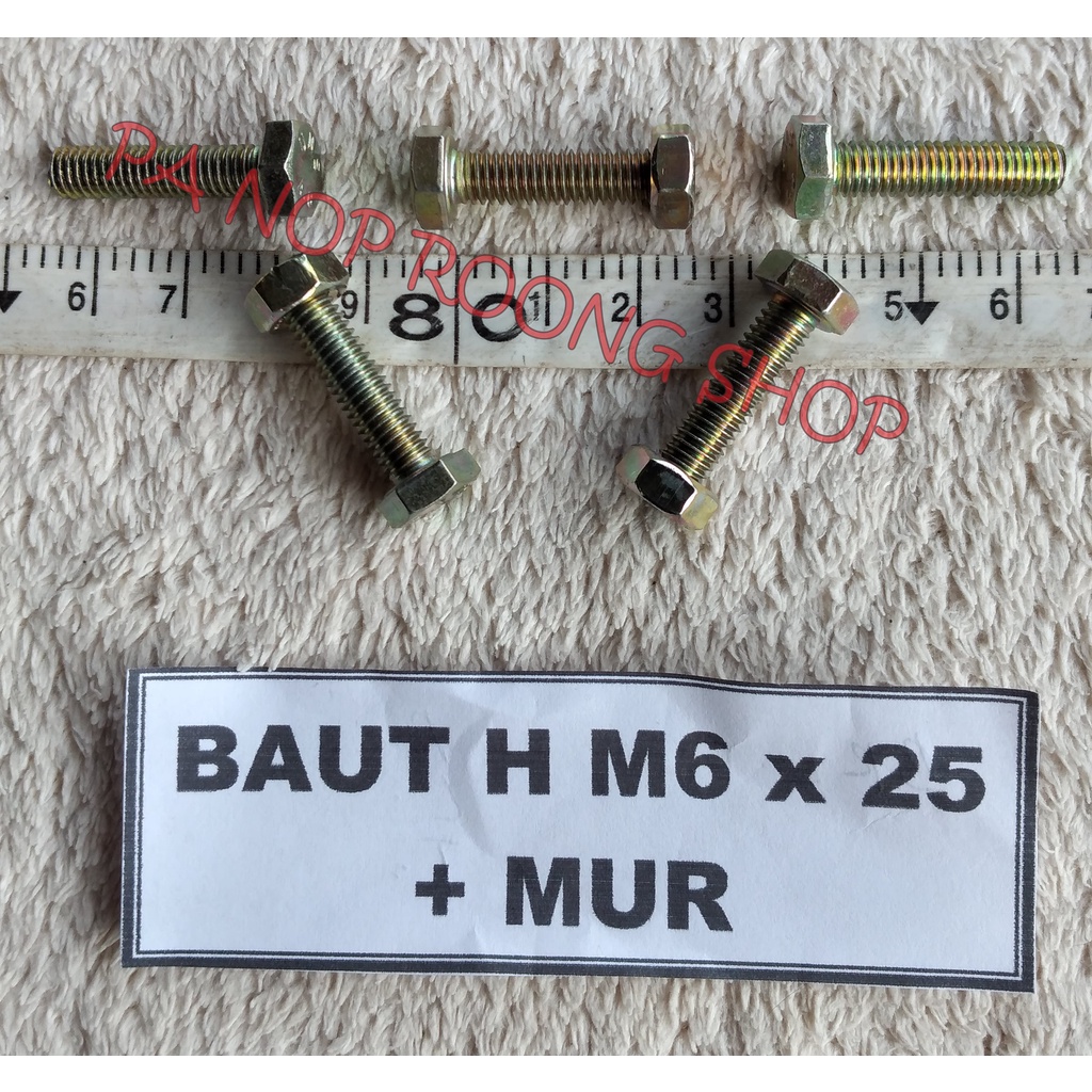 BAUT H M6 x 25 + MUR