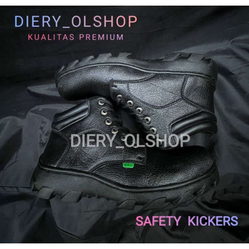 sepatu safety Kickers boots pria, sepatu safety boots kerja proyek pria,sepatu safety riding pria