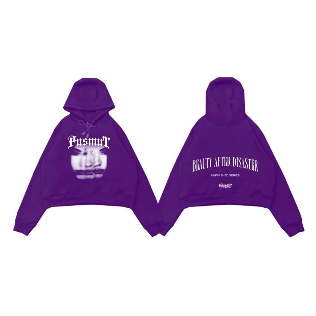 Punishment Hoodie Crop Beauty After 03 Purple Unisex