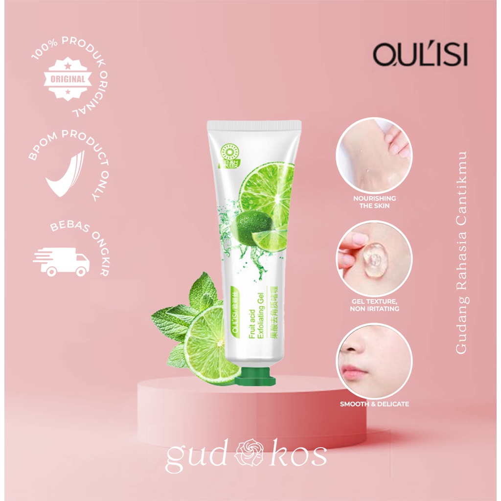 OULISI Fruit Acid Exfoliating Gel 30 Gr Facial Glowing Blackhead Cleaner Body Exfoliating