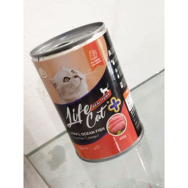 Life Cat Plus Real Tuna Kaleng Kitten Adult 400 gr Makanan Kucing Basah